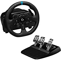 Los mejores  - Logitech G923 Volante y Pedales de Carrera- TRUEFORCE 1000 Hz Force Feedback- Embrague Dual- Funda de Volante en Cuero…